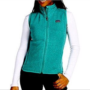 Patagonia Better Sweater Teal Blue Full Zip Vest Pockets Med Outdoor Adventure